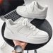 Men's Breathable White Casual Sneakers - Lightweight Low-Top Slip-On Shoes For Everyday Wear, Comfortable Round-Toe Design With Rubber Sole_vogvips.com