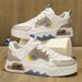 Summer New Breathable White Sneakers Men's Versatile Thick-Soled Sports Casual Flat Trendy Shoes_vogvips.com