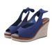 Women’s Shoes Spring And Summer New Roman Style Wedge Heel Women's Sandals Fish Mouth Back Strap Women's Shoes Foreign Trade Large Size Sandals Flat_vogvips.com