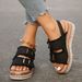 Niche Women's Summer Outdoor Slippers 2024 Casual Thick-Soled New Beach Roman Sandals_vogvips.com