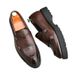 Men's Casual Loafers Slip-On Business Shoes With Thick Sole For Height Increase - Comfortable & Stylish Round-Toe Designer Footwear (Black/Brown)_vogvips.com