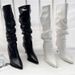 Pointed Toe Pleated For Women 2025 Autumn Thin Heel Slouch High Heels Over-the-Knee Women's Long Boots_vogvips.com