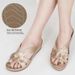 Women's Shoes Large Size Summer New Round Head Flower Hollow Breathable Leisure Flat Bottom Wedge Heel Sandals_vogvips.com
