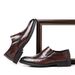 New Fashion Men's British Black Business Casual Loafer Shoes Daily Driving Office Leather Shoes One Foot Pedal Lazy Brown Banquet Dress Wedding Men's_vogvips.com