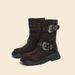 2026 New Height-Increasing Knight Mid-Calf Women, British Style Thick-Soled Short Boots, Plus Size_vogvips.com