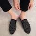 Luxury Glitter Rhinestone Leather Designer Outerwear Mules Casual Slides Slippers Sandals Male Fashion Shoes For Men_vogvips.com
