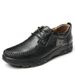 Men's Formal Leather Shoes Low Heel First Layer Leather Hand-stitched Casual Lace-up Men's Shoes_vogvips.com