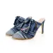 2026 New High Heel Pointed Slippers Washed Denim Retro Personalized Vintage Sandals European And American Cross Border_vogvips.com