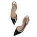 Women's 2025 Summer New Rivet French Lacquered Leather Sandals With One Belt Headband, Thick Heel, Shallow Mouth,_vogvips.com