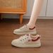 Women's White Sneakers - Casual Fashion Shoes With Thick Sole, Breathable Comfortable Walking Shoes For Daily Wear_vogvips.com