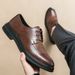Men's Trendy For Outdoor Wear, Solid Color Business Formal Shoes, Youth British Style Pointed Toe Leather Shoes_vogvips.com