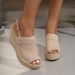 Women's Shoes Exclusive Open Toe Sandals Summer New Beach Back Empty Wedge Thick Soled Sandals For Women Woven Breathable_vogvips.com