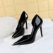 Stylish Pointed-Toe High Heel Pumps With Side Cut-Out & Metallic Accent – Ultra-Slim Stiletto Heels For Women, Perfect For Parties & Evening Events_vogvips.com