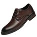 Men's Casual Shoes, Formal Suit, Leather Shoes, Work Occupation, European And American Style Embossed Weaving Pattern Increase Trendy Men's Shoes_vogvips.com