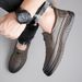 Suitable For All Seasons New Spring Business Casual Leather Loafers British Style Men's Trendy Lazy Shoes_vogvips.com