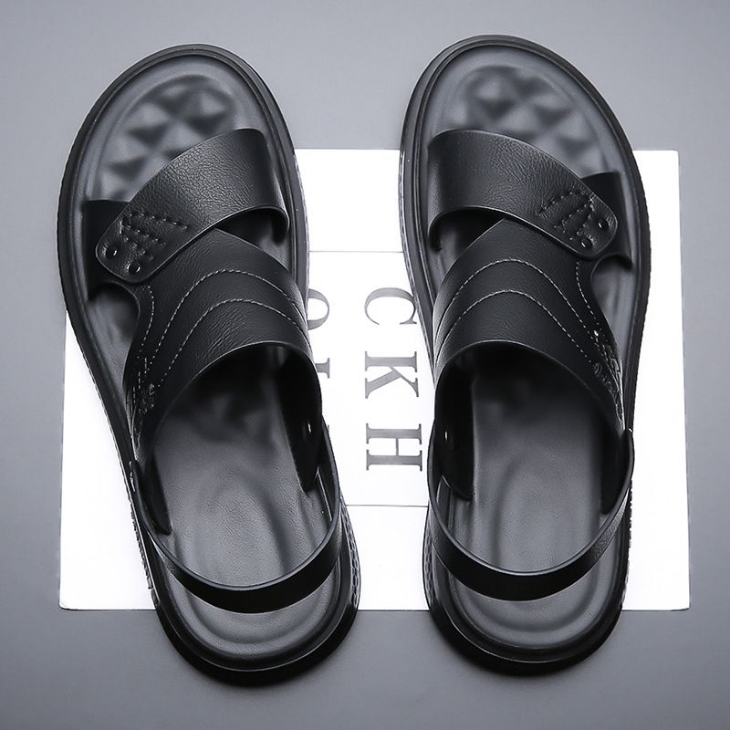 Summer Outdoor Beach Shoes 2025 New Car Wear Off Slip Dual Use Dad's Men's Sandals_vogvips.com