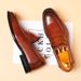 Men's shoes Bean shoes Casual slip-on leather shoes Breathable business dress shoes men's_vogvips.com