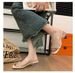 French-style 2025 New Summer Model With Crystal Chunky Heels, Transparent And Elegant, Versatile Mid-heel Rhinestone_vogvips.com