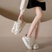 Platform White Shoes Versatile Student Board Shoes Heightening Street Shooting Sports And Leisure Shoes_vogvips.com
