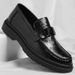 Men's Genuine Leather Round Toe Loafers Handcrafted Texture Comfort Slip-on Shoes_vogvips.com