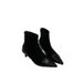 2025 New French Style Pointed Toe Short For Women, Patchwork Slim Boots, Autumn And Winter Low Heel, Internet Celebrity_vogvips.com
