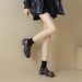 JK Academy Platform Loafers Thick Heel Single Shoes Small Leather Shoes_vogvips.com