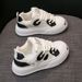 Women's White Chunky Sneakers - Casual Shoes For Spring, Thick Sole Platform Shoes For Walking & Daily Wear_vogvips.com