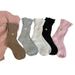 Women's & Men's Knit Wool Socks With Lace Trim And Heart Embroidery, Medium Cuff, Thick Warm Winter Socks For Daily Wear, Cozy And Stylish_vogvips.com