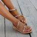 2026 New Summer Plus Flat Flower Toe-Loop Sandals European And American Style Rhinestone Beach Women's Size 43_vogvips.com
