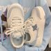 Popular Star-patterned White Sneakers Women, 2026 New Model, Versatile Breathable, Spring And Autumn Thick-soled Casual_vogvips.com