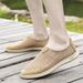 Men's Shoes Fly-woven Lazy One-pedal Simple Solid Color Soft-soled Casual Men's Board Shoes_vogvips.com