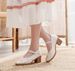 High Women' Quare Heel, Hallow Mouth, Round Toe Embroidered, Exy And Limming, Nightclub Ingle Hoe, Wedding_vogvips.com