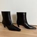 Niche Slim Boots Small Square Head Stilettos Small Bare Boots Women's Autumn And Winter Versatile Kitten Heel Short Boots Single Boots_vogvips.com
