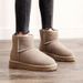 EBV Cowhide Snow For Women, Short Boots, Sheepskin Integrated, Versatile Women's Cotton Shoes, Leather Boots With Fleece_vogvips.com