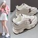 Mesh Breathable Thick Soled Dad Shoes For Women New Height Enhancing Net Celebrity Small Casual Sports Shoes For Women_vogvips.com