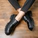 Euro Step Brogue Leather For Men Korean Version British Thick Sole Round Toe Height Increasing Business Casual Big Hair Stylist_vogvips.com