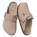 Crestar Fashion Clogs Slippers For Women Classic Suede Men Mules Cork Footbed Leather Potato Shoes With Arch Support Beach Slide_vogvips.com
