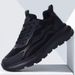 Spring Casual Men's Shoes Trendy Versatile Black Leather Running Sports Outdoor Student Footwear_vogvips.com