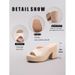 Women’s Shoes Rope Wedge Thick Soled Sandals For Women Suede One Strap Summer Waterproof Platform High Heels_vogvips.com