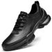 Men's Summer Perforated Breathable Casual Shoes Genuine Cowhide Upper Front Lace up Sports Mesh Chunky Fashion Single Shoes_vogvips.com