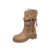 Cowhide Version~Wasteland Style Tassel Knight 2025 Autumn New Thick Heel Over-the-Knee Long Boots_vogvips.com