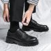 Men's Shoes Teenagers' Thick Soled Fashionable Men's Shoes, New Style Brogue Big Head Leather Shoes, Low Top Outdoor Lace Up Fashionable Casual Shoes_vogvips.com