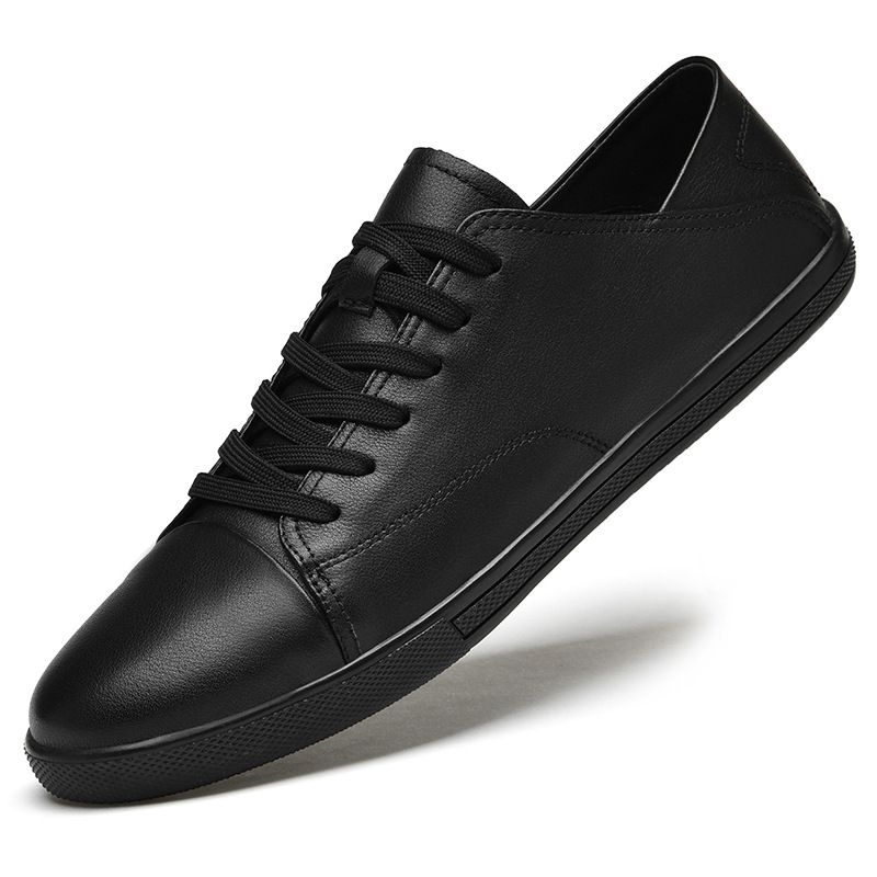 Lace-up Flat Baseplate Shoes Men's Casual Shoes Lace-up Shallow Mouth Sports Shoes_vogvips.com