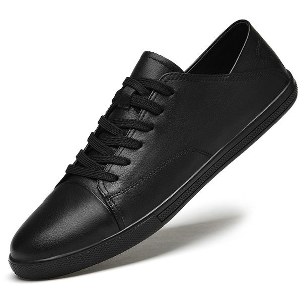 Lace-up Flat Baseplate Shoes Men's Casual Shoes Lace-up Shallow Mouth Sports Shoes_vogvips.com