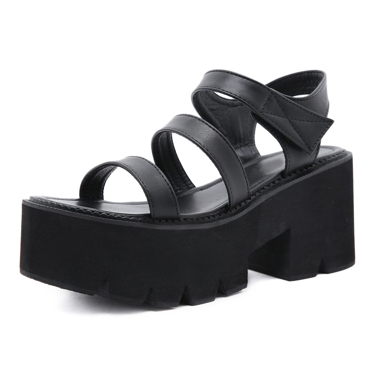 Women’s Shoes Summer New Thick Bottom Thick Heel Waterproof Platform Open Toe High Heel Women's Sandals Style Roman Sandals For Women_vogvips.com