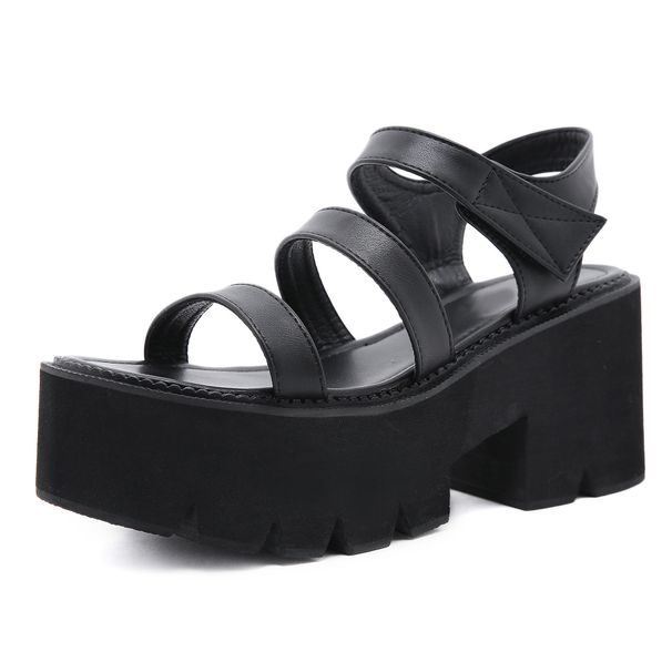 Women’s Shoes Summer New Thick Bottom Thick Heel Waterproof Platform Open Toe High Heel Women's Sandals Style Roman Sandals For Women_vogvips.com
