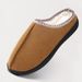 Shevalues Winter Cotton Fluffy Fuzzy Men Memory Foam Fur House Slippers Outdoor Anti-Slip Mute Flat Mules_vogvips.com