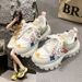 Women's Chunky White Sports Sneakers Autumn Trendy British Style Casual Forrest Gump Single Shoes_vogvips.com