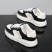 Men's High-End Casual Sneakers Breathable Thick Soled Height Increasing Summer Sports White Trendy Shoes_vogvips.com