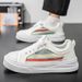 Men's Lightweight Breathable Casual Sneakers For Summer - Round Toe, Mesh Upper, Rubber Sole, Comfortable Low-Top Shoes For Tennis And Everyday Wear_vogvips.com